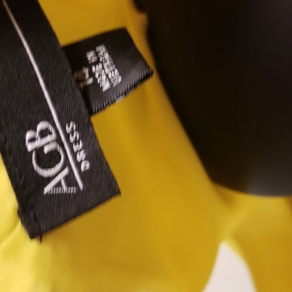 AGB Dress Yellow Black White Floral Size 14 - Picture 5 of 6
